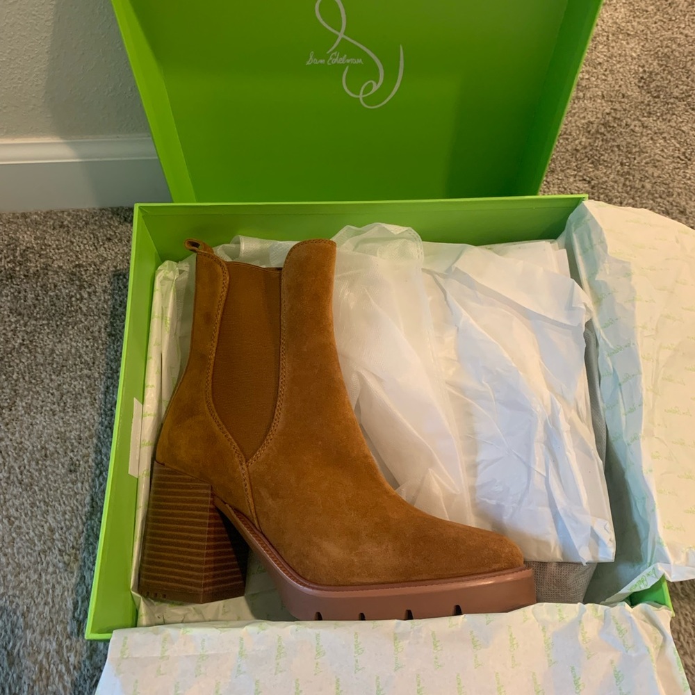 Sam Edelman Brown Suede Heeled Boots
